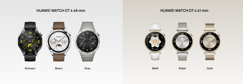 Es gibt drei Männer- und drei Damenmodelle der Huawei Watch GT 4.