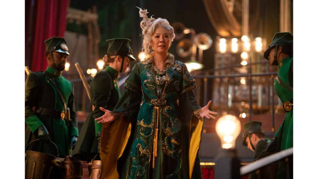 Michelle Yeoh is Madame Morrible in WICKED FOR GOOD, directed by Jon M. Chu.