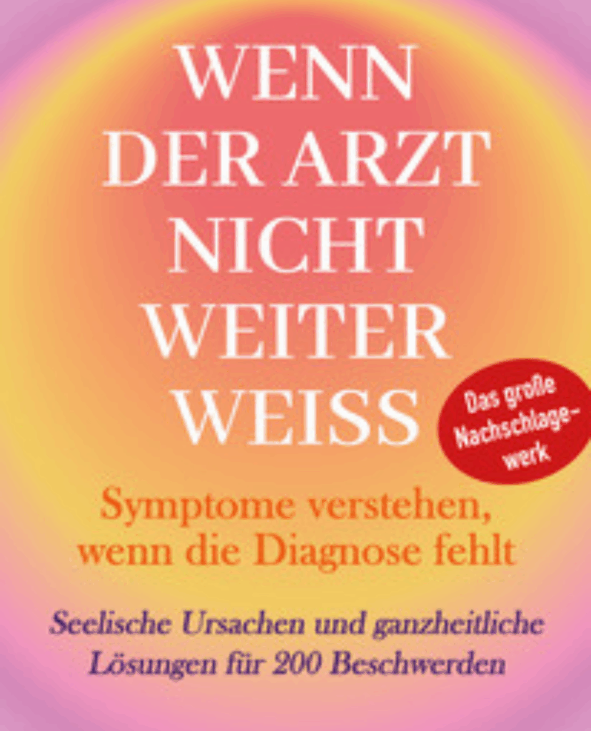 Buchcoveer orange und pink "Wenn der Arzt nicht mehr weiterweiß" von Dr. Sabine Viktoria Schneider