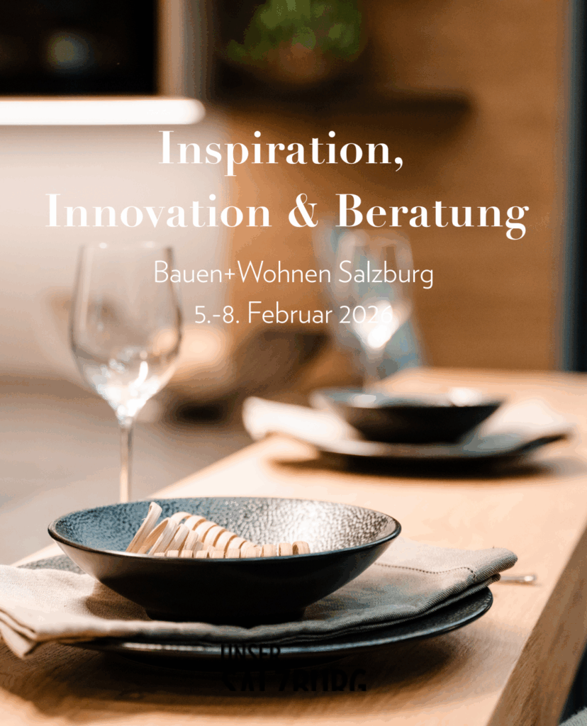 Ein gedeckter Tisch mit der Bildaufschrift: Inspiration, Innovation & Beratung
